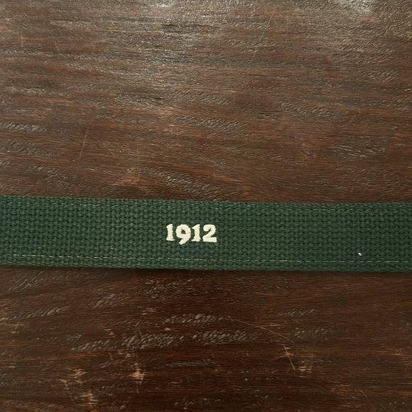 Belt. Hand stitched. Idle Hour. 1912. GA. Made by YRI. American Made! 40”. - Picture 3 of 6
